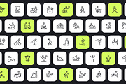 Animated Fitness Icons, an Outline Icon by Prosymbols (Thumbnail 3 of 4)