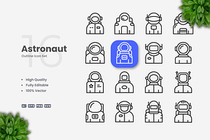 Astronaut Outline Icons