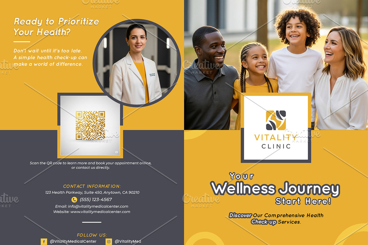 Modern Clinic Bi-Fold Brochure, a Brochure Template by Offload VN (Photo 2 of 3)