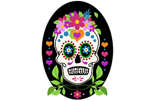 Day of the Dead 1  png, an Illustration by Sharon Schwalbe