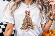 Coquette Pink Bow Christmas Tree PNG, an Illustration by Sublimation Artist (Thumbnail 4 of 9)