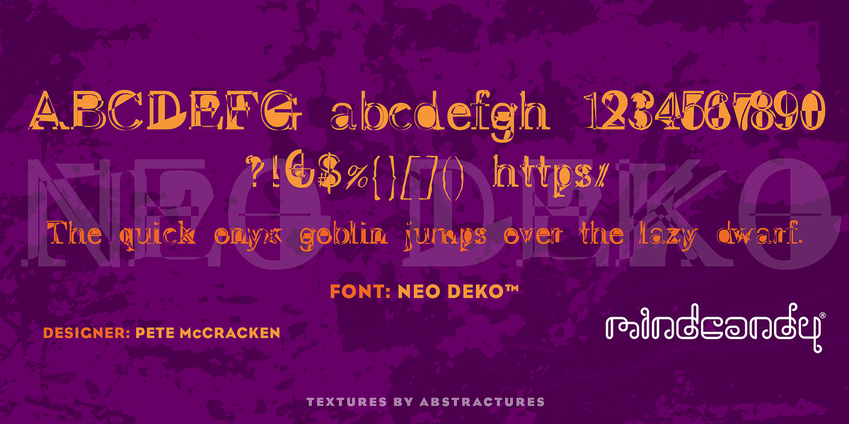 NeoDeko™, a Font by MINDCANDY