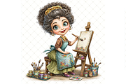 Artist Clipart JPG, a Person Illustration by Memories By Lea (Thumbnail 12 of 19)