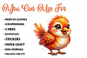 Cute Funny Birds Sublimation Clipart, a Seasonal Illustration by CreationArt (Thumbnail 5 of 7)