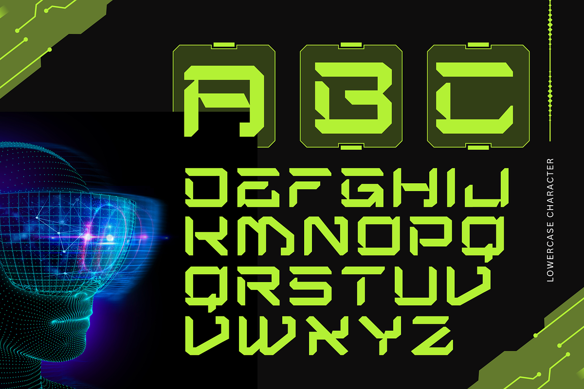 Aliens Robot - Modern Techno Font, a Sans Serif Font by Nirmana Visual (Photo 6 of 10)