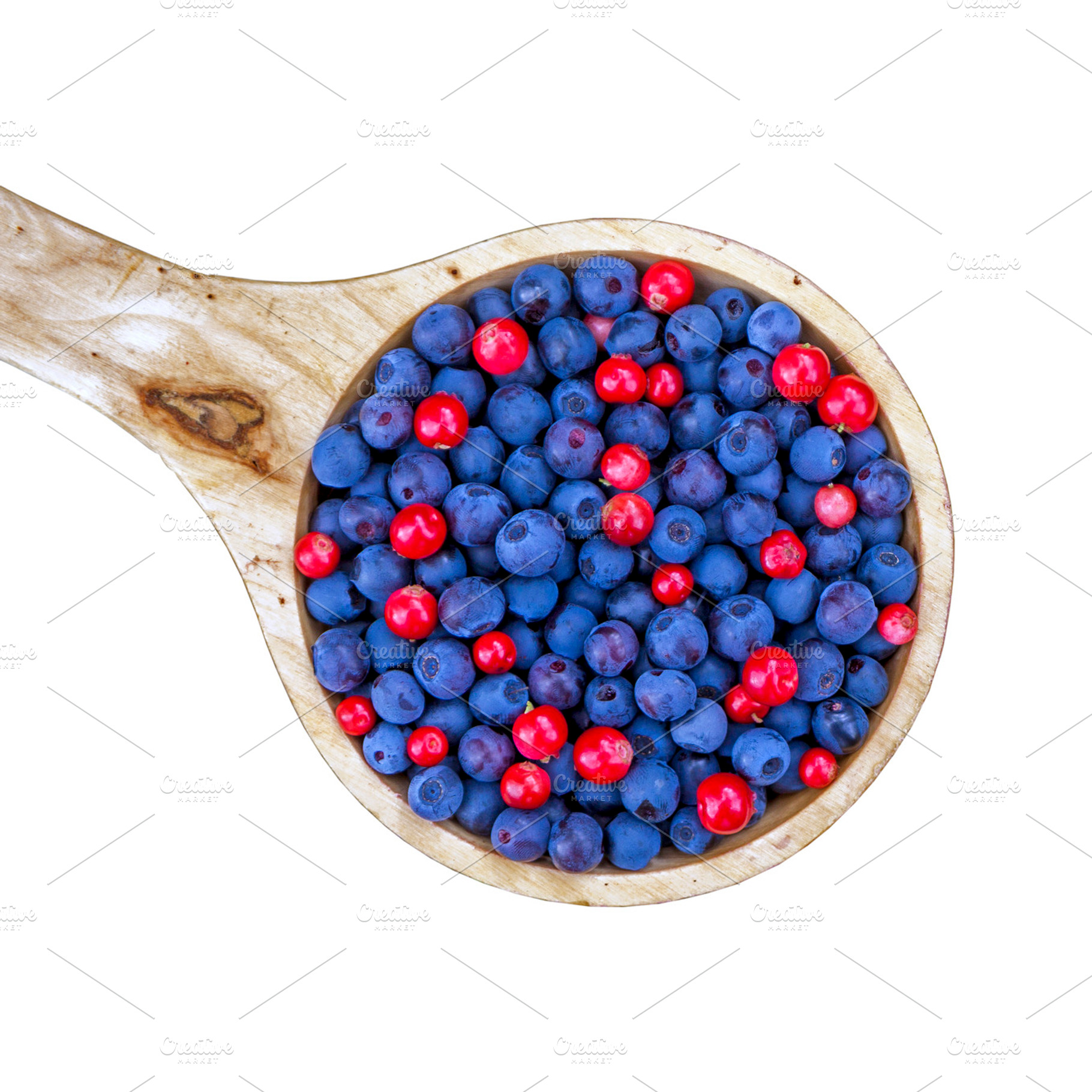 Bowl of wild berries isolated, a Food & Drink Photo by BOOCYS