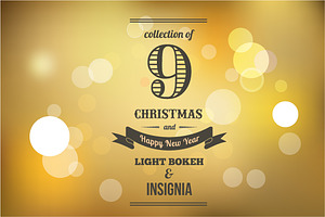 9 Light Bokeh & insignia backgrounds, an Illustration by Marish