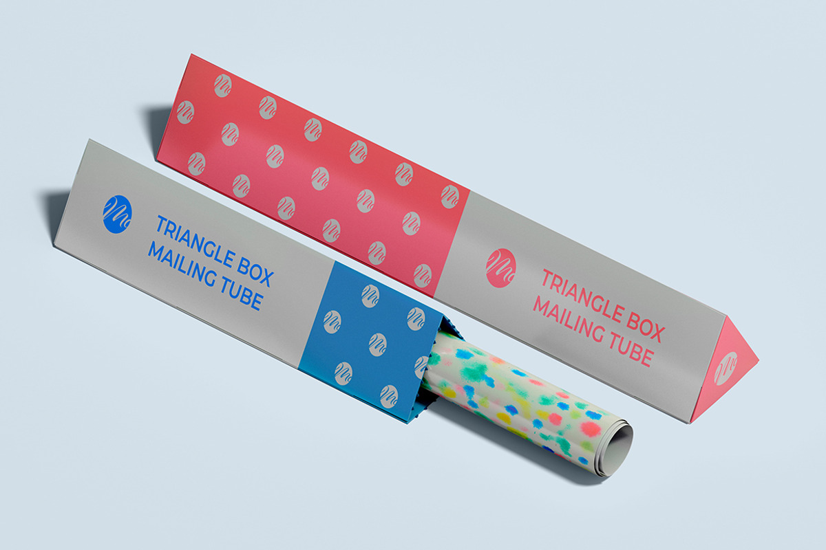 Triangle Mailing Tube Mockup, a Product Mockup by McLittle Stock (Photo 1 of 2)