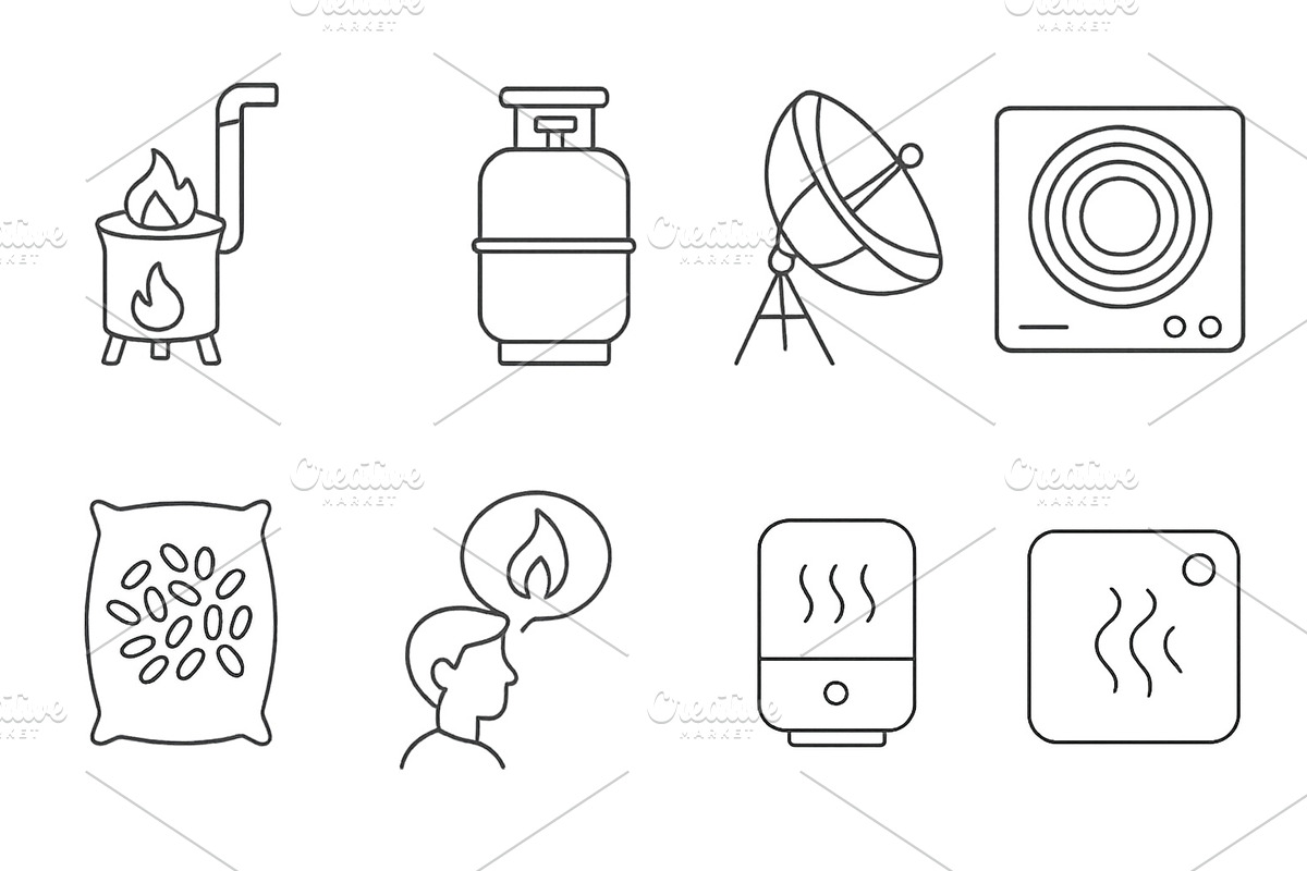 Illustration of various heating and, a Technology Illustration by ZinetroN