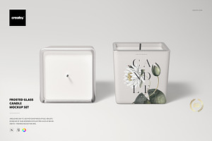 Frosted Glass Candle Mockup Set