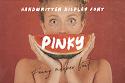 Pinky - Bold Handwritten Font, a Sans Serif Font by Cruzine (Thumbnail 1 of 6)
