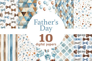 Fathers Day Digital Paper, a Pattern Graphic by GlamArtZhanna