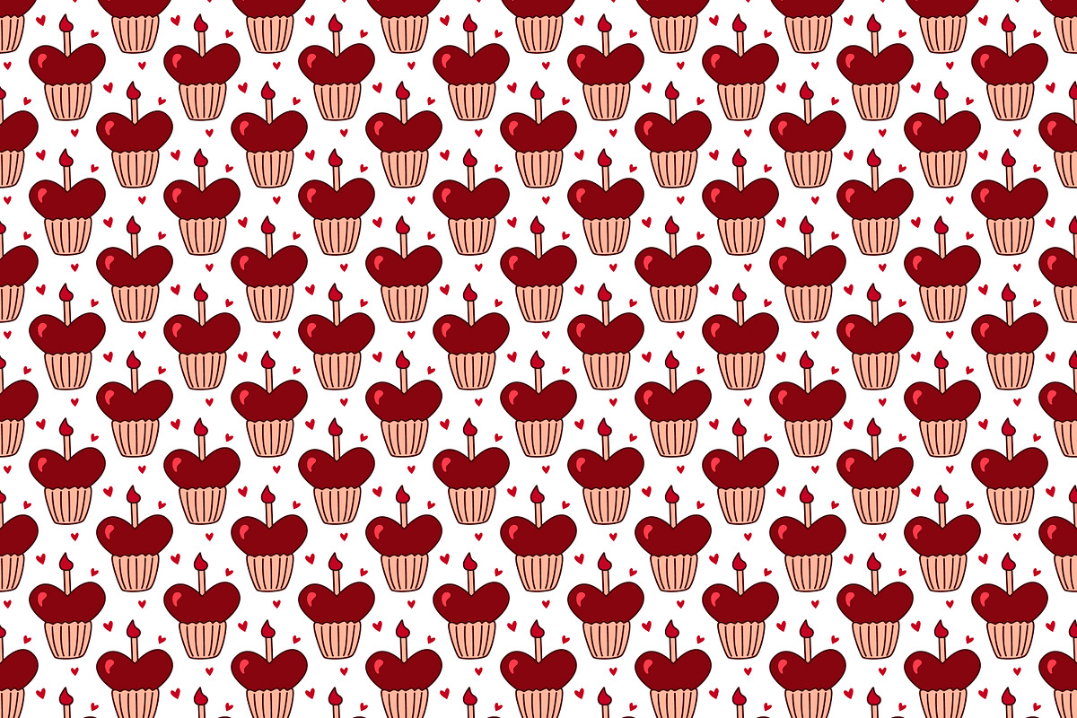 Hearts Valentine's Day print set, a Pattern Graphic by Tati_Kli (Photo 5 of 9)
