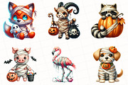 Halloween Mummy Animals Clipart, an Illustration by OK Design (Thumbnail 5 of 5)