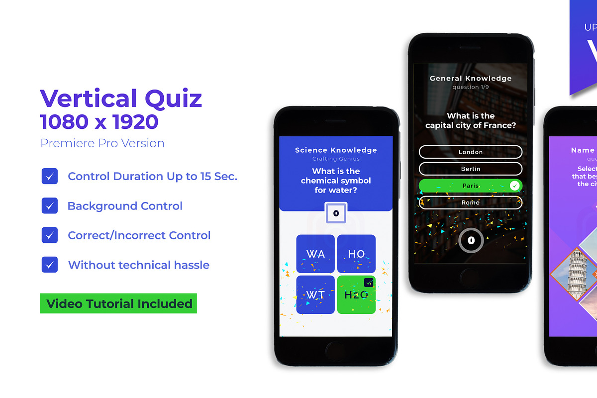 Vertical Quiz | Premiere Pro, a Templates & Theme by Gatamotion (Photo 2 of 2)