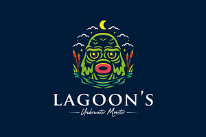 Lagoon's Night Monster Logo Template