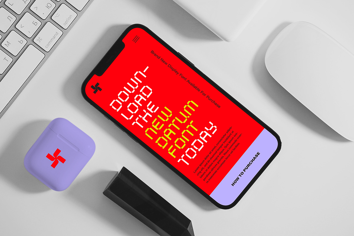 Datum Display Font, a Sans Serif Font by MIKE™ (Photo 3 of 4)