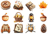 Watercolor September End Clipart, an Illustration by Designworld (Thumbnail 4 of 5)