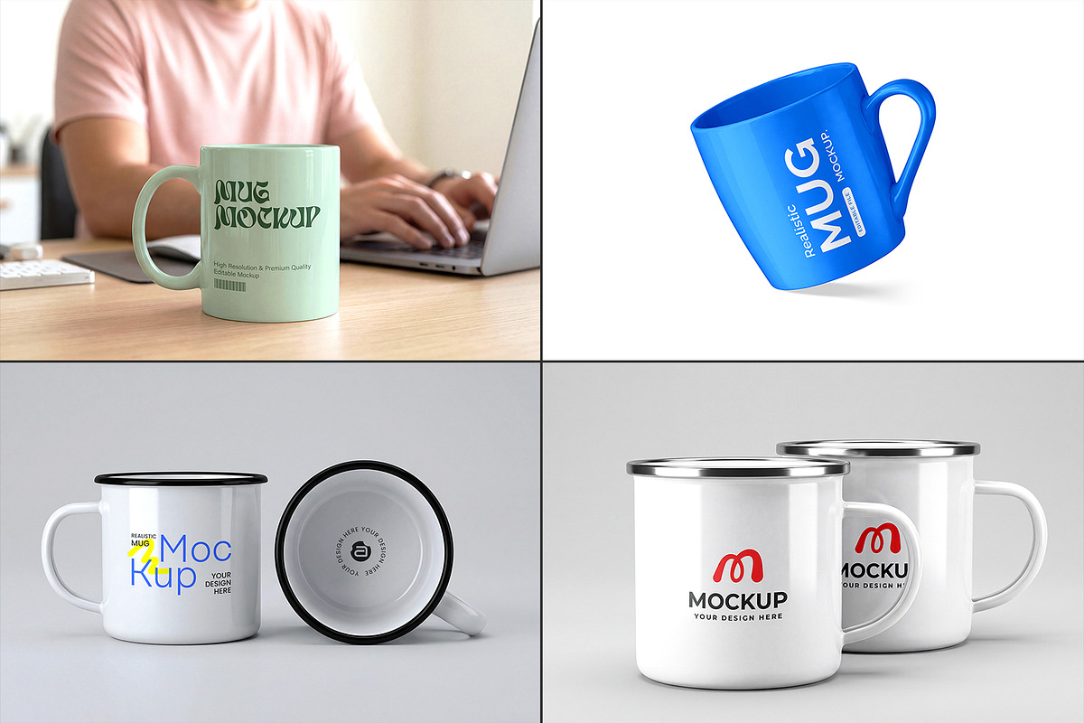 Premium Mug Mockup Bundle, a Cups & Container Mockup by graphypix (Photo 2 of 13)