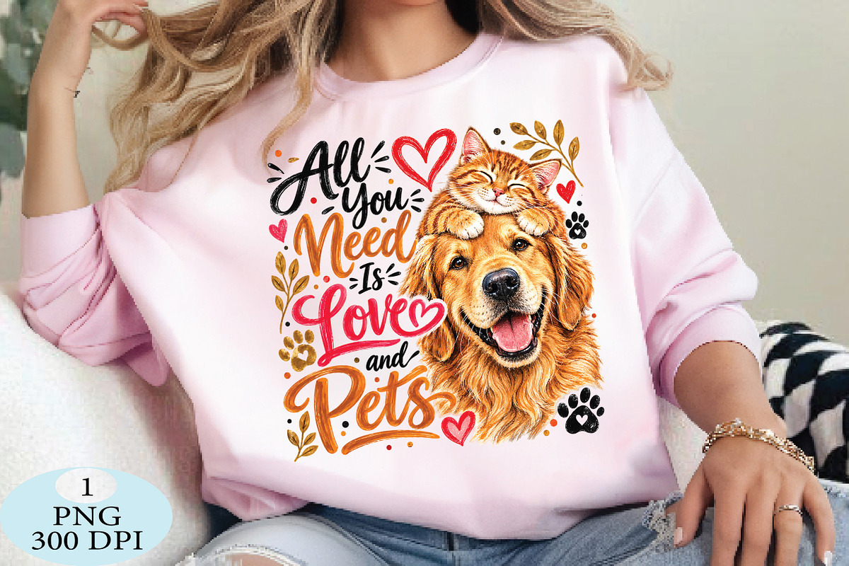 All You Need Is Love and Pets PNG, a Seasonal Illustration by Daily.Designs (Photo 3 of 5)