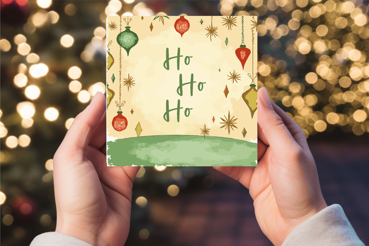 Retro Christmas Ornament-Backgrounds, a Seasonal Illustration by Blynn Pippen (Photo 18 of 19)