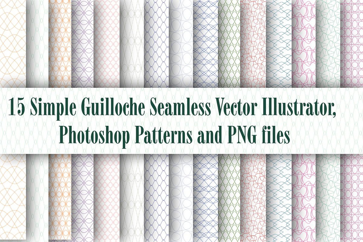 15 Guilloche Seamless Patterns, a Background Graphic by Kseniya-Omega (Photo 1 of 5)