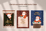 Christmas cards with Santa Claus set, a Seasonal Illustration by Good Studio (Thumbnail 1 of 4)