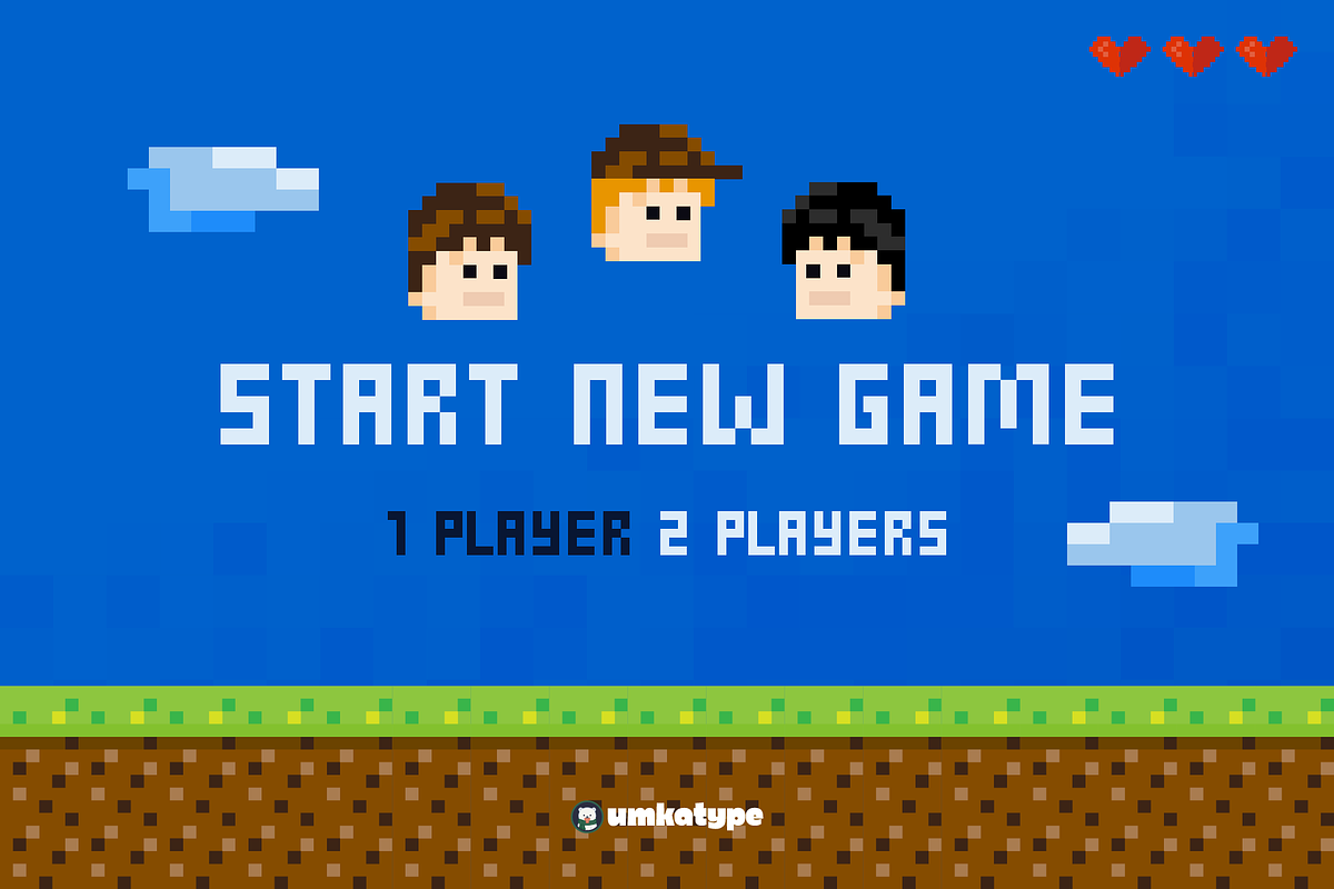 SuperDario Pixel Game Font, a Font by alpercakici (Photo 7 of 9)