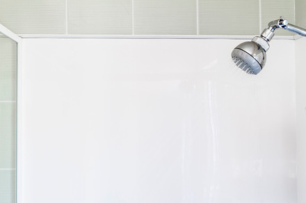 Running Shower White Background