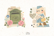 Postage elements. Collage elements., an Animal Illustration by Lesya Skripak (Thumbnail 3 of 6)