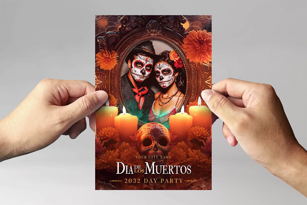 Dia De Los Muertos Flyer Template, a Flyer Template by BrandPacks (Photo 2 of 3)