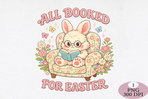 All Booked for Easter PNG, an Illustration by Daily.Designs