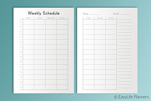 Weekly Schedule A5 Inserts Printable