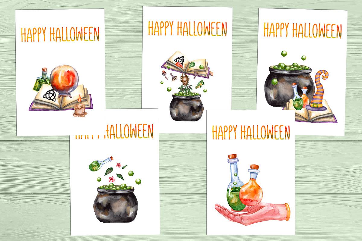 Magic, witchcraft, and Halloween, an Education Illustration by Olha's watercolor (Photo 18 of 19)