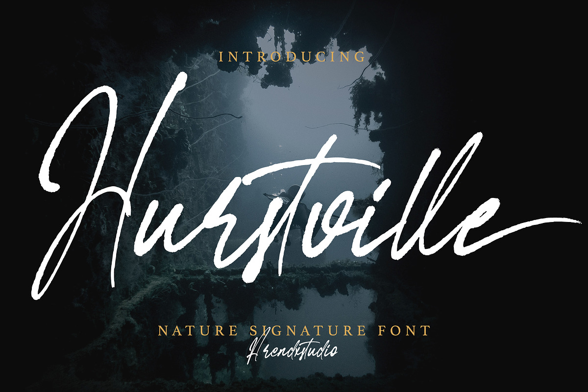 Hurstville - Brush Signature Font, a Script Font by Arendxstudio (Photo 1 of 8)