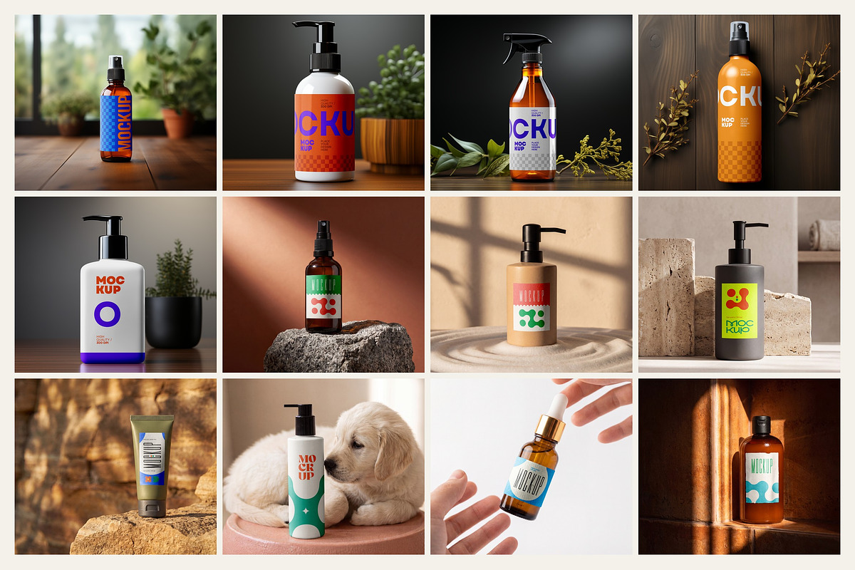 Cosmetic Bottle Mockup Bundle, a Packaging Mockup by dpi (Photo 14 of 14)