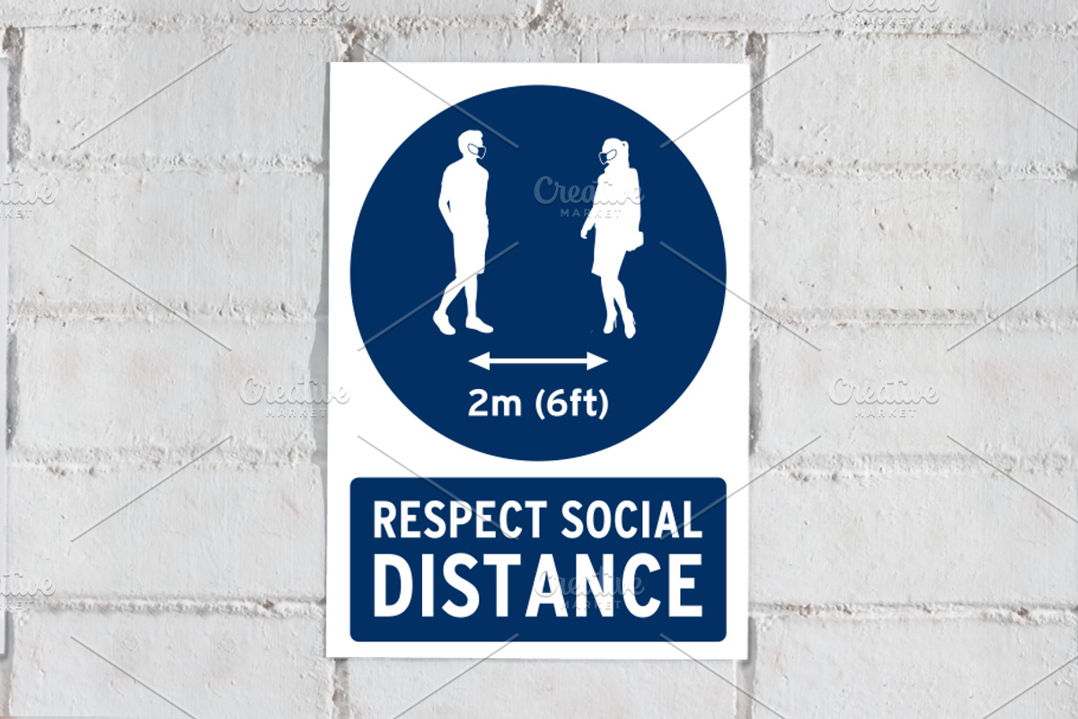 Respect social distance, Covid-19, a Graphic by mesblanc (Photo 1 of 2)