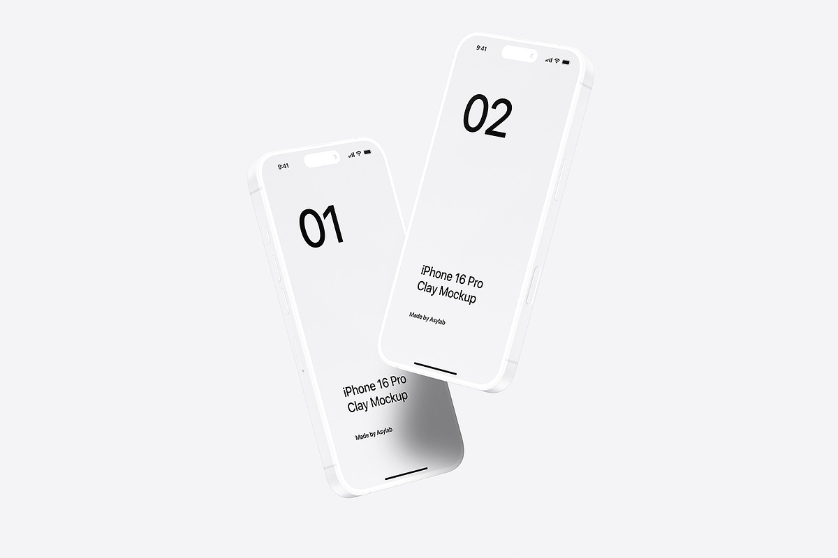 iPhone 16 Pro Clay - 24 Mockups, an iPhone Mockup by Asylab (Photo 53 of 58)