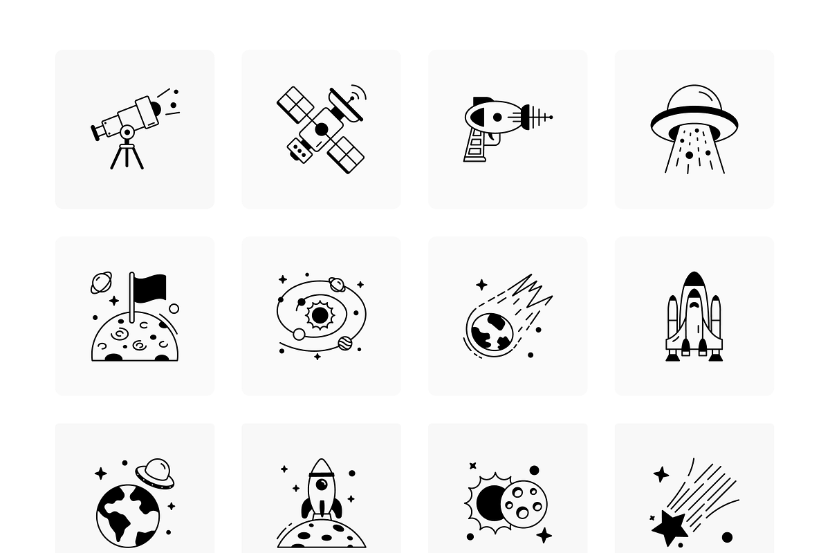 Animated Space and Planet Icons, a Duotone Icon by Vectors Market (Photo 5 of 8)