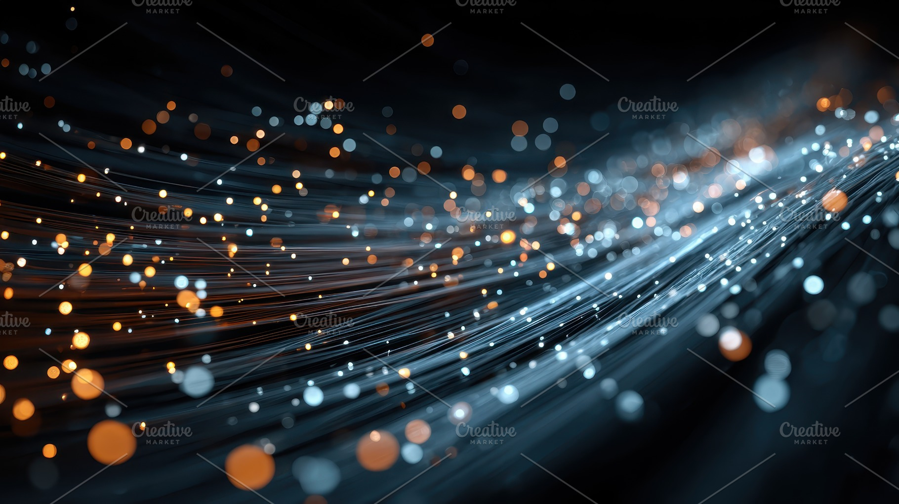 Abstract glowing lines and bokeh lig, a Photo by Pixeness Studio