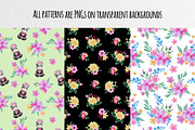 Watercolor Panda and flowers, an Animal Illustration by rosypatterns (Thumbnail 4 of 5)