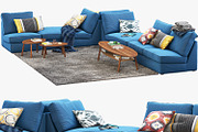 Corner modular sofa 3d model, a Furniture 3D Model by 3dmitruk (Thumbnail 1 of 14)