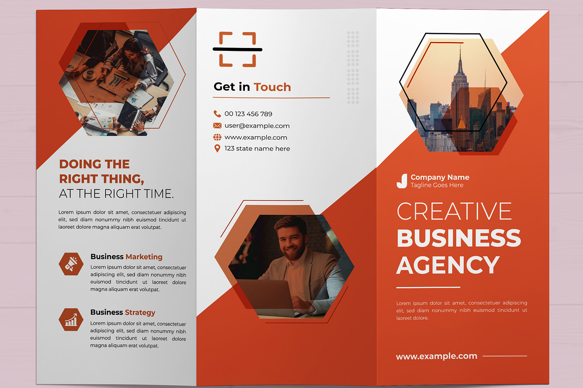 Business Trifold Brochure, a Brochure Template by MightyDesign (Photo 4 of 7)