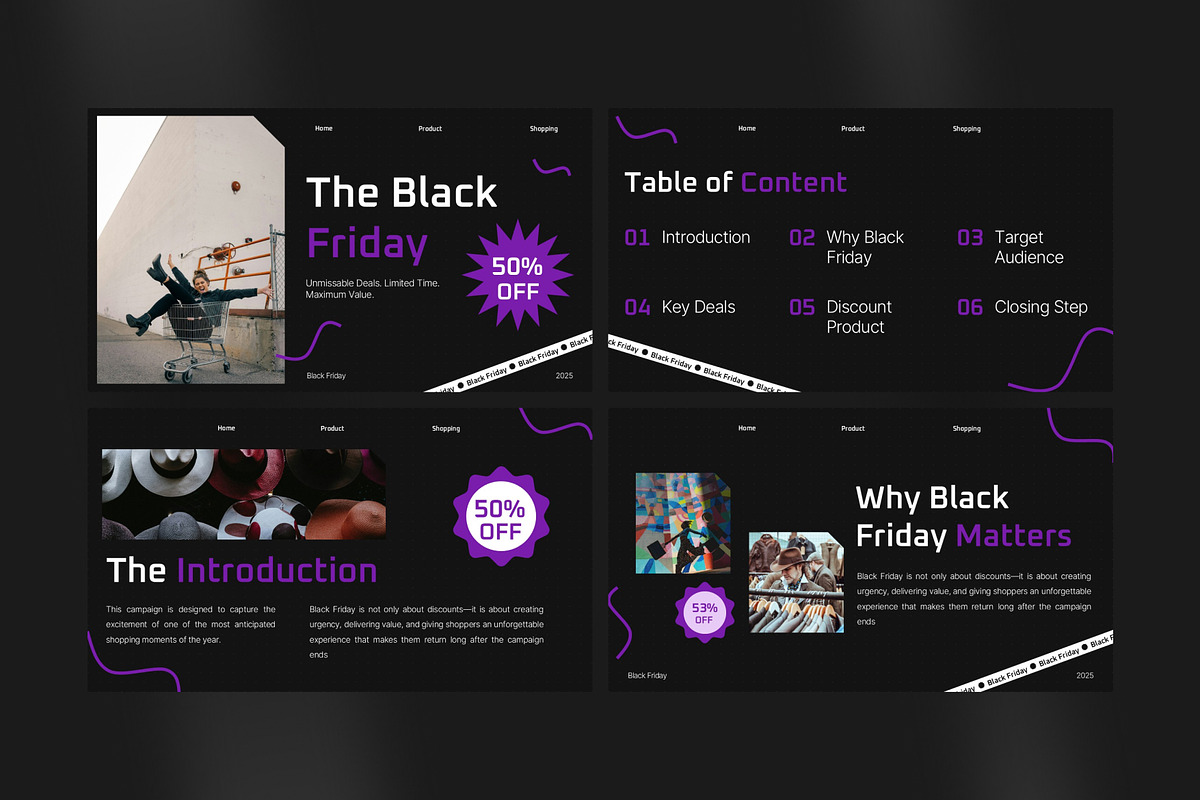 Black Friday Powerpoint Template, a Presentation Template by Eklip Studio (Photo 4 of 5)