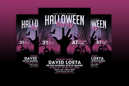 Halloween Party Flyer, a Flyer Template by Muhamad Iqbal hidayat