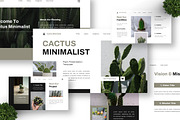 Cactus Minimalist - Plant Powerpoint, a Presentation Template by Deepslide Studio (Thumbnail 3 of 4)