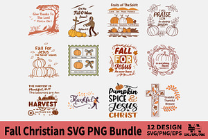 Fall Christian SVG PNG Bundle