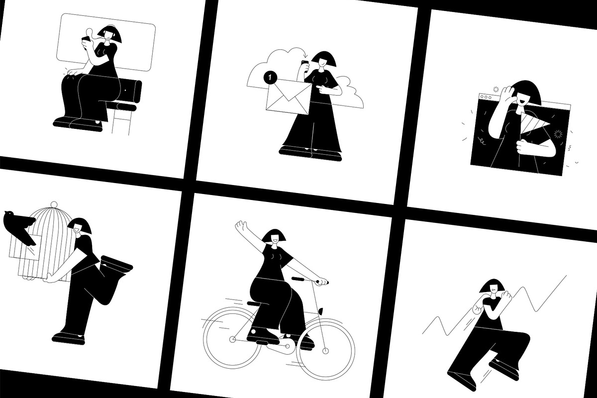 Lubo - Stylish illustration set, an Illustration by Growww (Photo 7 of 8)