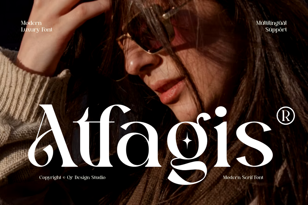 Atfagis - Modern Serif Font, a Serif Font by QR Design Studio (Photo 1 of 14)