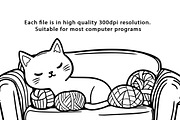 Adorable Cat Clipart Bundle SVG, an Animal Illustration by PassionPNGcreation (Thumbnail 2 of 6)